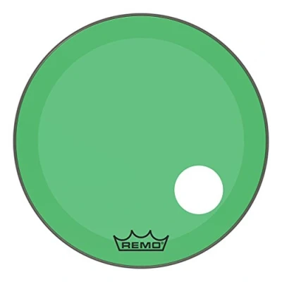 Imagen de Remo Powerstroke P3 Colortone Green Bass Drumhead, 26&quot;, 5&quot; Offset Hole