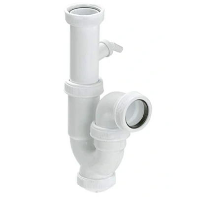 Imagen de ABRISA 00000000 Sifon Curvo Extensible con Toma Lavadora 1 1/2&quot; Ø 40 Mm, Blanco