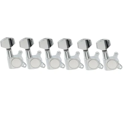 Imagen de Musiclily 6 en línea Tipo Cerrado Guitarra Clavijas de Afinación Clavijero Repuesto para Eléctrica Fender Stratocaster Telecaster, Cromo