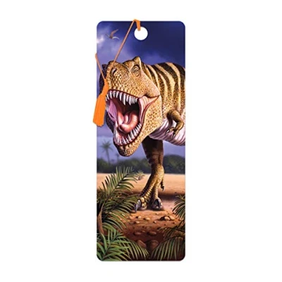 Imagen de 3D LiveLife Marcapaginas Rex marrón de Deluxebase. Un marcapáginas dinosaurios con lenticular e ilustraciones licencia del reconocido artista Jerry LoFaro
