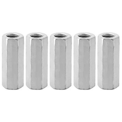 Imagen de 5 piezas de tuercas acoplamiento hexagonales tuerca manga varilla larga separador acero al carbono sujetadores rosca M12 (M12 * 50)