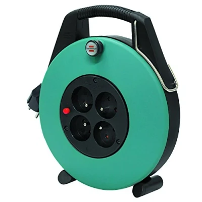 Imagen de Brennenstuhl 1102501 Confort Line CL L Enrollador de cable eléctrico (5 m, H05VV F 3G1,0), verde, 1102781
