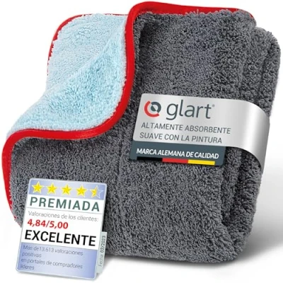 Imagen de Glart 471PP paño de microfibra, ideal para cuidado del coche, pulido y secado, 60x40 cm.