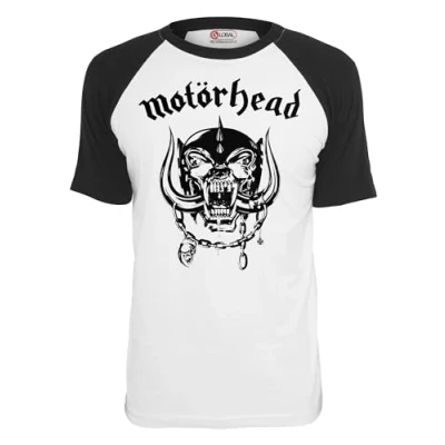 Imagen de MERCHCODE Motörhead Everything Louder Raglan, Camiseta Niños, Blanco/negro, M