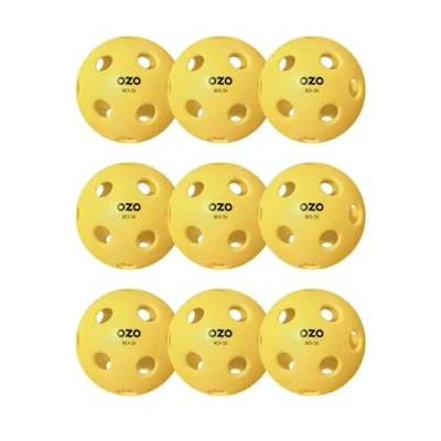 Imagen de OZO Pickleball Set de 9 Bolas para Interiores, 26 Agujeros, Moldeo por Inyección