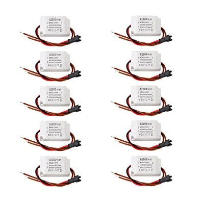 Imagen de YSSMAO Driver de Corriente Constante 10 unids LED 1 3W 4 5W 7W 8 12W 18 24W Salida la Fuente alimentación 300mA para iluminación luz Fondo LED,3w