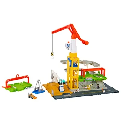 Imagen de Matchbox Action Drivers Zona de construcción Pista para Coches Juguete con Accesorios, Luces y Sonidos, +3 años (Mattel HPD63)