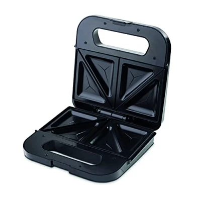 Imagen de Ufesa SW7870 Delish Sandwichera 900W, Placas Antiadherentes, Sellado Perfecto, 2 Sandwiches, Sin BPA, Inox/Plástico