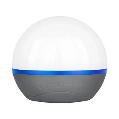 Imagen de OLIGHT OBULB Pro Esfera de luz LED ambiental con base magnética, control remoto por Bluetooth ideal para exteriores, eventos y decoración 7 modos iluminación Carga Magnética USB (GRIS)