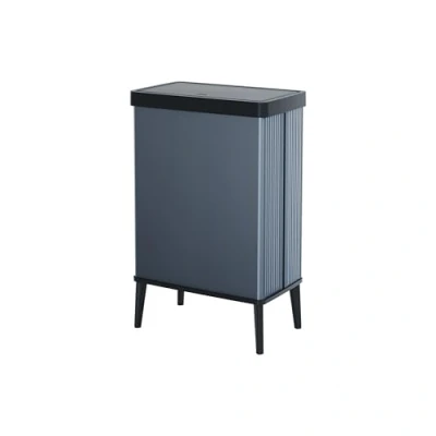 Imagen de CURVER Verto Cubo de basura alto 54 L,43,5x 26,5x 68,7cm, tapa a presión, diseño elegante, fácil montar, apto para reciclaje, color azul perla