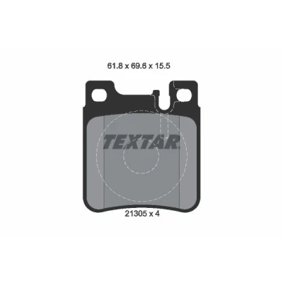 Imagen de TEXTAR 2130501 Juego de pastillas freno preparado para indicador desgaste MERCEDES BENZ: Clase C Berlina, CLK Coupé, E Berlina