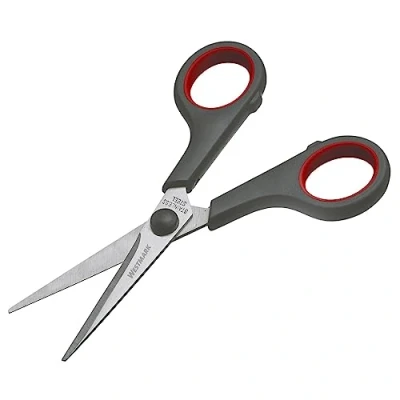 Imagen de Westmark tijeras para manualidades 14 cm multiusos, ideales cortar plástico, papel, cartón y más acero inoxidable, negro, rojo