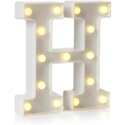 Imagen de anso Letrero de luz LED con letras y números del alfabeto para decoración hogar, fiesta cumpleaños, eventos, luces nocturnas, 22 cm alto