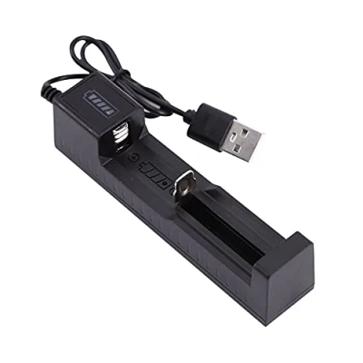 Imagen de Cargador de batería USB genérico 1 ranura adaptador carga para 18650 21700 22650 16340