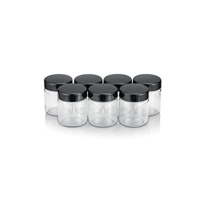 Imagen de SEVERIN 7 Tarros de vidrio 150 ml para yogurtera, con tapa antiderrames 100% libre BPA. leche, crema, pure bebé, gris oscuro EG 3514