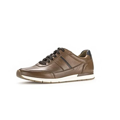 Imagen de Pius Gabor Hombre Zapatillas, de Caballero Zapatillas Bajas,Plantilla Intercambiable,Suela Superflex,Zapato bajo,cordón,Marrón (Cognac),42 EU / 8 UK