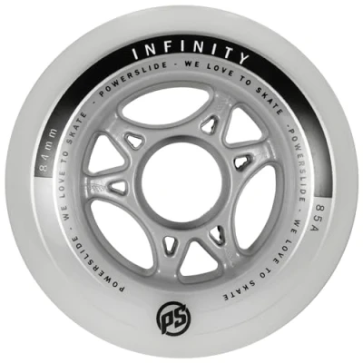 Imagen de Powerslide Rollen Infinity II 4 Pack Juego de Ruedas en línea, Unisex, Blanco, 84