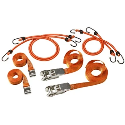 Imagen de Master Lock 3249EURDAT FastLink Paquete per Moverse, 4 Tensor + 2 Cinchas con Trinquete, Naranja