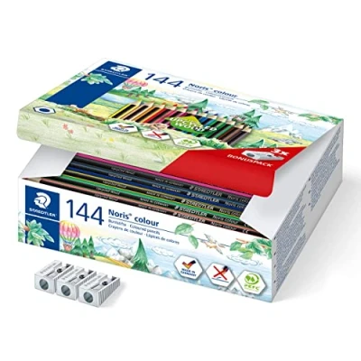 Imagen de STAEDTLER Noris 185 C144. Lápices de colores ecológicos. Caja con 144 unidades