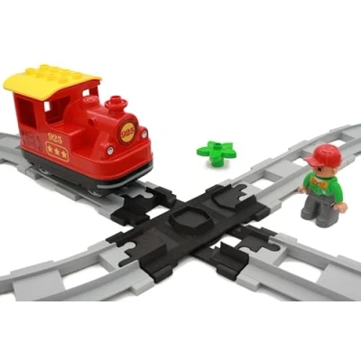 Imagen de TracksCreations Cruce para tren compatible con Duplo (4 vías giratorias)