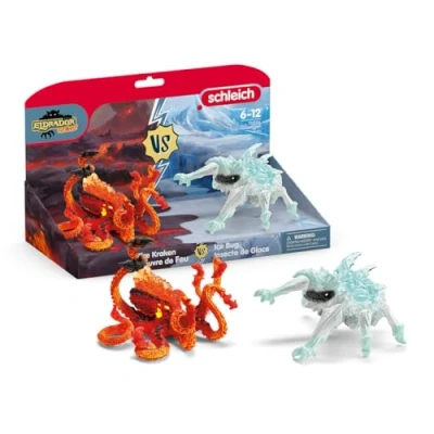 Imagen de schleich 70826 Escarabajo de hielo contra pulpo fuego, a partir 7 años, ELDRADOR CREATURES figura, 31 x 16 18 cm