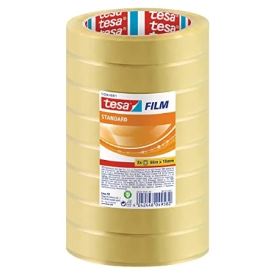 Imagen de tesafilm standard Cinta Adhesiva Multiuso Transparente para el Hogar, la Oficina y Escuela 66 m x 19 mm 8 Piezas