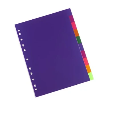 Imagen de Rexel Juego de 10 separadores polipropileno, translúcidos, multicolor