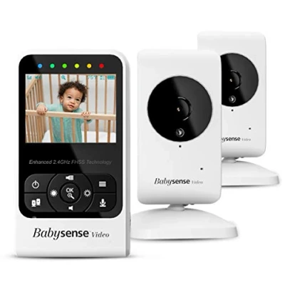 Imagen de Babysense Vigilabebés con Video cámara y Audio, Pantalla de 2.4 &quot;, suministrado Dos cámaras, Canciones Cuna Ruido Blanco, Modelo V24R_2