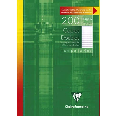 Imagen de Clairefontaine copias dobles no perforadas, color blanco