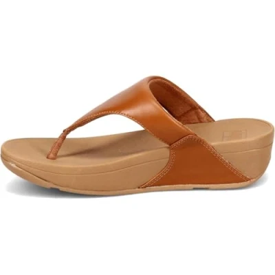 Imagen de Fitflop Lulu Leather Toe Post, Chanclas Mujer, Light Tan, 37.5 EU