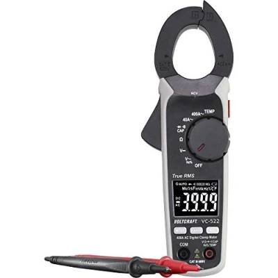 Imagen de VOLTCRAFT VC 522 (ISO) Pinza amperimétrica calibrada digital CAT III 600 V Indicador (cuentas): 4000