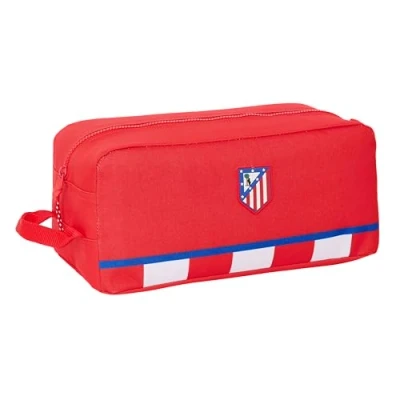 Imagen de Safta ATLÉTICO DE Madrid Zapatillero Mediano, Multiusos, Portatodo, Deporte, Extraescolares, Fútbol, Cómodo y Versátil, 34x18x15 cm, Color Rojo