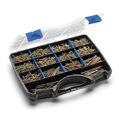 Imagen de Index Fixing Systems MLTPPOP101 Maletín con 2008 Piezas para Bricolaje, Gris