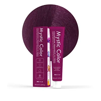 Imagen de Mystic Color, Tinte para el Cabello, Fórmula Enriquecida con Aceite de Argán y Caléndula, Coloración Permanente en Crema Larga Duración, Rubio Violeta 7.2, 100 ml