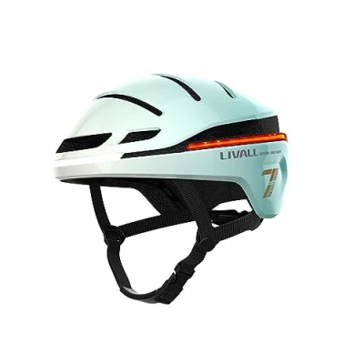 Imagen de Casco Livall EVO21, L (57 61 cm), Para patinete y bici, SOS, Luz de posición freno, Iluminación 360, Intermitentes Resistente a lluvia, Verde