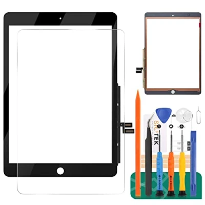 Imagen de Para iPad 10.2 pulgadas 2019 2020 pantalla LCD 7th 8th 7 8 Gen A2197 A2200 A2428 táctil digitalizador reemplazo de vidrio panel piezas reparación(sin botón inicio) (negro)