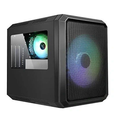 Imagen de Itek Case QBO 8 EVO Micro ATX, USB3, 200+120mm ARGB Fan, Card Reader, 3X Trasp Window