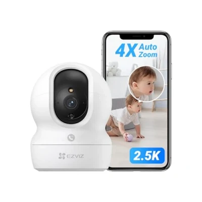 Imagen de EZVIZ Cámara Vigilancia WiFi Interior,4MP IP Interior de Seguridad 360 con Detección Movimiento,Seguimiento Auto, Audio Bidireccional,Modo Privacidad, Compatible Alexa, Modelo CP1