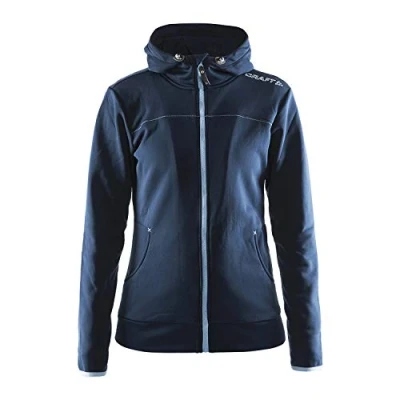 Imagen de Craft Chaqueta para hombre con cremallera y capucha, color azul marino, talla XL