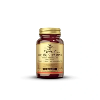 Imagen de Solgar® Vitamina C Ester C® Plus1000 mg para ayuda al sistema inmunitario Envase de 30 comprimidos