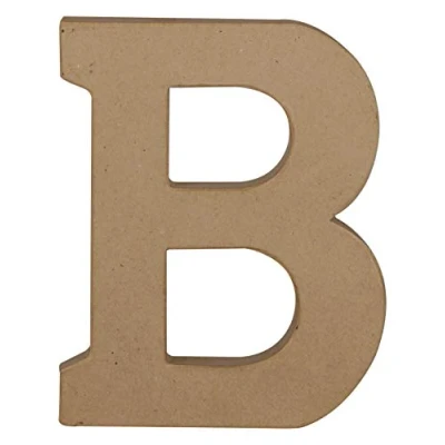 Imagen de Clairefontaine ES Décopatch AC853C Un support en papier brun mâché 16x2,5x20 cm, Lettre majuscule B
