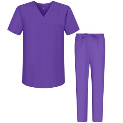 Imagen de MISEMIYA Pijama Sanitario Conjuntos Uniformes Sanitarios Unisex Medicos 6801 6802 M, Lila