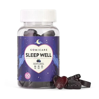Imagen de Gomicare Melatonina Gominolas Para Dormir Sin Azúcar Melatonina, Vitamina B6, Extractos De Melisa y Valeriana 60 Vegano Gluten Ni Lactosa