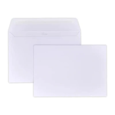 Imagen de 10 de lujo sobre blanco C5 162 x 229 mm (A5, A4 plegadas en 2) Papel 135 g extra grueso blanco, votos boda invitación
