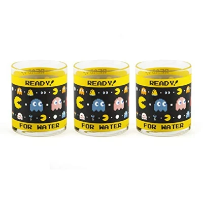 Imagen de Excelsa Pac Man juego de 3 Vasos cristal, Transparentes con decoración Ready for Water