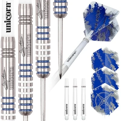 Imagen de Unicorn Silver Star 80% Tungsten Gary Anderson Dardos, Hombre, Plata, 14 cm