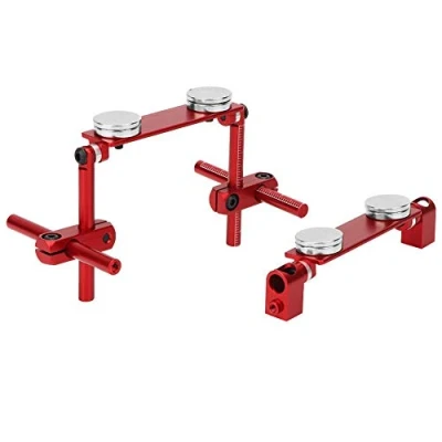 Imagen de Dilwe Kit de Montaje Carcasa Cuerpo Magn¨tico Aleaci¨®n Aluminio Apto para HSP 1/10 RC Racing Coche Model(Rojo)