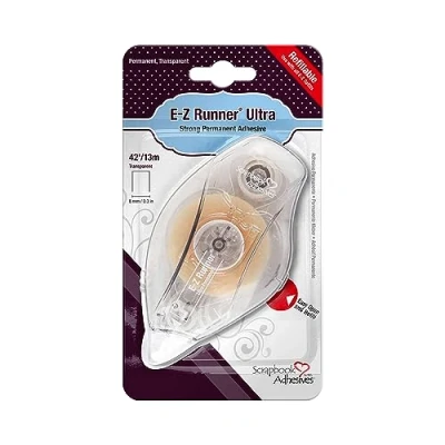 Imagen de Scrapbook Adhesives By 3L 01234 6 Dispensador de Adhesivo Ultra Fuerte E Z Runner Doble Cara, 42 pies Tape Strong, Materiales sintéticos, Clear, 2.54x8.89x15.87 cm