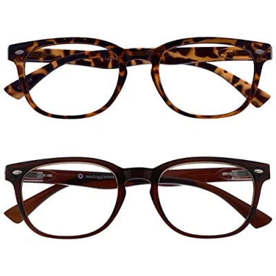 Imagen de UV Reader Marrón Carey Y Gafas De Lectura Valor Pack 2 Estilo Diseñador Hombres Mujeres UVR2PK014_015 +1,50