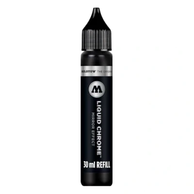 Imagen de Molotow Liquid Chrome Recambio de tinta para rotulador (30 ml), cromado